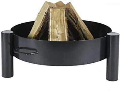 Immagine prodotto di Bacinella per il fuoco, cesta per il fuoco, in acciaio nero, 70 x 30 cm