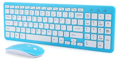 Obrázek produktu pro Bezdrátová sada myši a klávesnice pro kancelář a hraní her, určená pro notebooky, s mikropřijímačem se 3 rychlostními režimy
