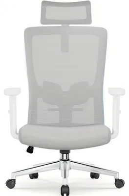 Image de Chaise de bureau ergonomique avec repose-tête, support lombaire et fonction d'inclinaison réglables