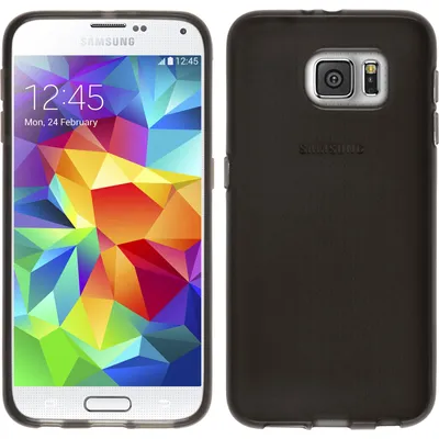 Produktbild von PhoneNatic Case kompatibel mit Samsung Galaxy S6 - schwarz Silikon Hülle transparent Cover