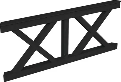 Produktbild von Brüstung Andreaskreuz SKAN HOLZ 210 x 84 cm anthrazit