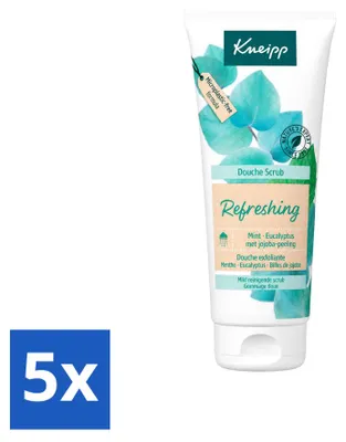 Zdjęcie produktu dla 5 sztuk peelingu pod prysznic Kneipp, odświeżający - mienta i eukaliptus - 200 ml - zestaw ekonomiczny