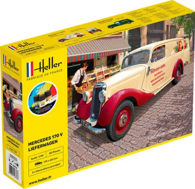 Produktbild von Heller 56736 Mercedes-Benz 170 V Lieferwagen PKW Modell Bausatz Kit 1:24 in