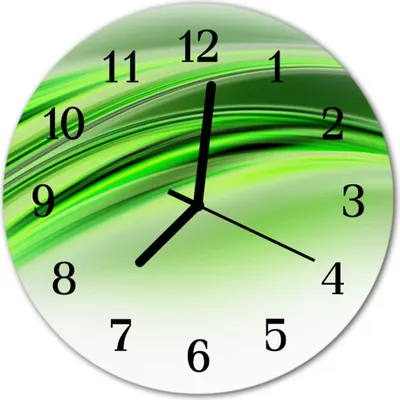 Produktbild von Glasuhr Wanduhr Küchenuhr Echt-Glas 30fi cm Abstrakte Kunst grün