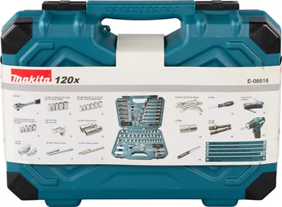 Image de Jeu d'outils en coffret MAKITA E-06616 120 pièces