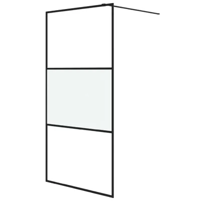 Produktbild von vidaXL Duschwand für Begehbare Dusche Schwarz 100x195 cm Halbmatt ESG