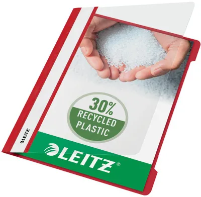 Immagine prodotto di Leitz 4197-00-25 4197 raccoglitore a fogli mobili - A5, campo di etichettatura lungo, pellicola PP, rosso
