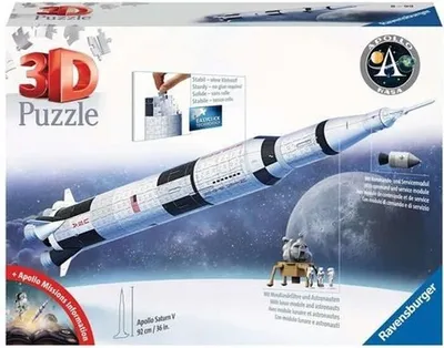 Image de Puzzle 3D Fusée Saturne V NASA, Ravensburger, 440 Pièces, Puzzle Adulte