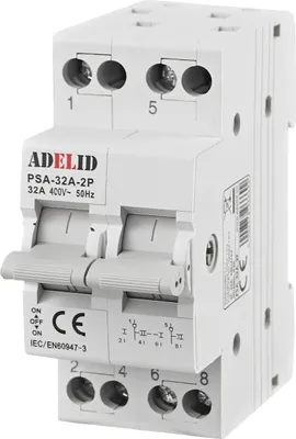 Produktbild von Wahlschalter Umschalter 1-0-2 32A 2-polig Reiheneinbau