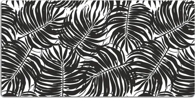 Produktbild von Schreibtischmatte Tischunterlage 90x45 cm Mauspad - Schwarze Blätter