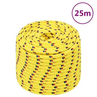 Zdjęcie produktu dla vidaXL Lina jachtowa żółta 14 mm 25 m polipropylenowa