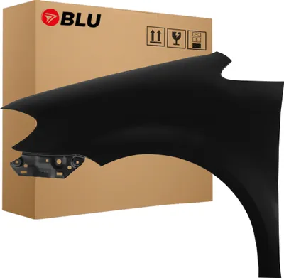Zdjęcie produktu dla BLU Błotnik pasujący do VW Volkswagen Touran 1T2 L041 LO41 Lewy Czarny Schwarz | 2007-2010 | Przedni Przód | Lakierowany | Gotowy do montażu | Stal