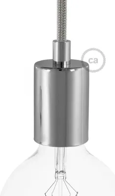 Obrázok produktu pre Kreatívne káble Sada kovových cylindrických objímok E27 Strieborná Strieborná Jedna veľkosť