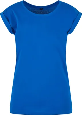 Image de Construisez votre marque - T-shirt à épaules déstructurées pour femmes, modèle LT2558 (Taille L), couleur bleu vif