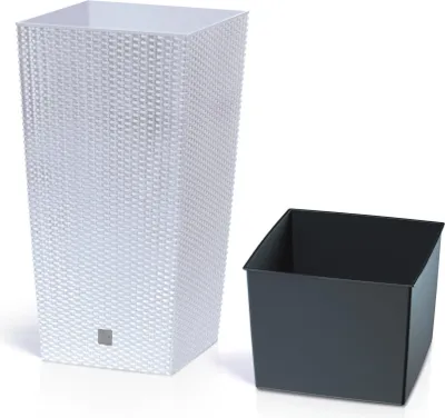 Image de RATO pot de fleurs haut DRTS240 avec insert | Blanc