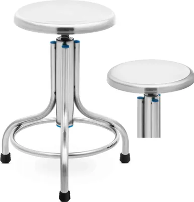 Produktbild von Edelstahl-Laborhocker, 45-60 cm, bis 150 kg