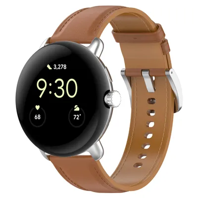 Produktbild von Strap-it Stylisches Lederarmband – passend für Google Pixel Watch 1/2 – Lederarmband mit Schnallenverschluss für Pixel Watch