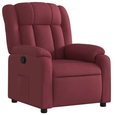 Produktbild von Relaxsessel aus Stoff Weinrot mit manueller Liegefunktion 78x92x98 cm