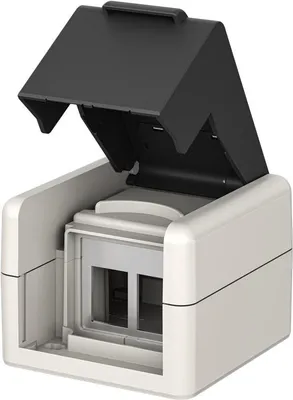 Produktbild von Outdoor-Aufputzdose IP44, 2x Keystone-Ports,