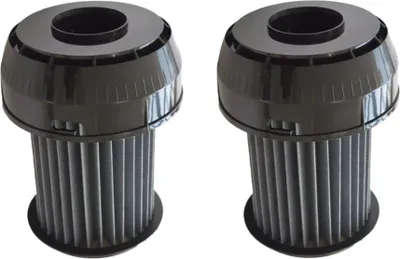 Two vacuum cleaner filters are presented side-by-side against a white background.