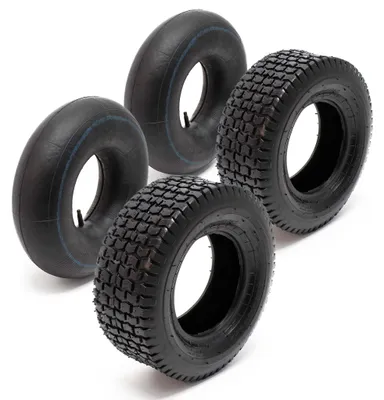 2x Außenreifen + 2x Schlauch 16x6.50-8 4PR für Aufsitzmäher
