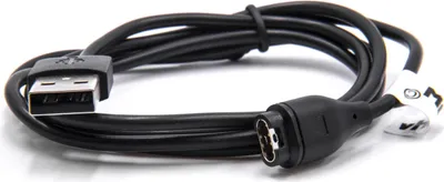 Produktbild von vhbw USB Ladekabel kompatibel mit Garmin Fenix 5x, 5s, 5 Smartwatch Fitnesstracker - Ladestation Schwarz, 100 cm
