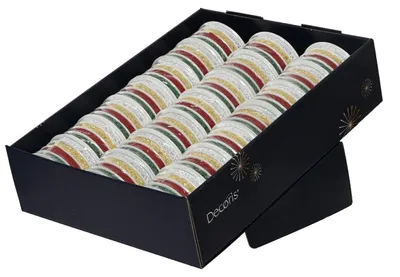 Produktbild von Decoris - Geschenkbandrolle mit 4 Farben sortiert | 21 Stück
