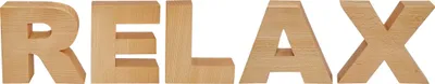 Produktbild von Handgefertigter „RELAX“-Schriftzug Buche Echtholz Holzbuchstaben Dekoration  40.11-003