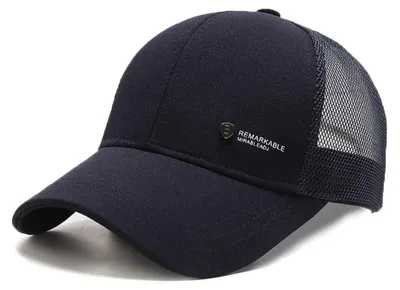 Immagine prodotto di Cappellino da baseball da uomo, modello estivo in rete, colore blu scuro, circonferenza della testa 56-60 cm