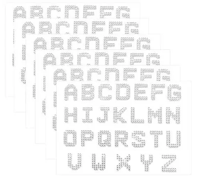 Zdjęcie produktu dla Naklejki literki brokatowe samoprzylepne do scrapbookingu DIY 156 szt