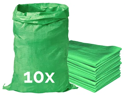 Produktbild von Garronda Polypropylensack 85 x 50 cm 10 Stück Getreidesack aus PP für Lagerung & Sand reißfest 25 kg belastbar – vielseitig einsetzbar: Gewebesäcke Sandsäcke Gartensack Hochwasserschutz Grün GD-0161