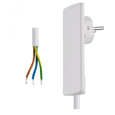 Produktbild von EVOline Plug Flachstecker, Schukostecker mit 1,5m Anschlusskabel