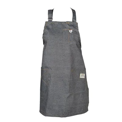 Produktbild von Clayre & Eef Küchenschürze 70x65 cm Grau Baumwolle