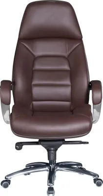 Image de Chaise de bureau en cuir marron jusqu'à 120 kg | Amstyle