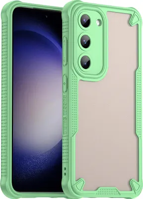 Immagine prodotto di Custodia protettiva per Samsung Galaxy S23+, retro traslucido opaco, custodia bumper in TPU Verde