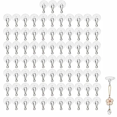 80 Mini-Plafondhaken 20 mm transparent wiederverwendbar