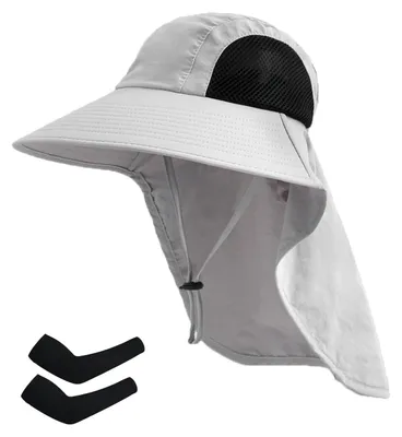 Immagine prodotto di Omgoods - Cappello da sole con protezione UV 50+ e protezione per il collo, ideale per escursioni e pesca