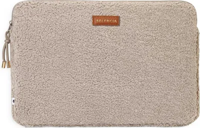 Productafbeelding van Selencia Teddy Laptophoes 15-16 inch - Laptopsleeve - Sand