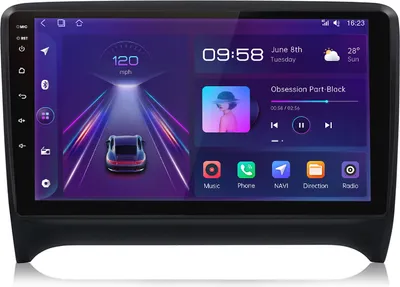 Obrázok produktu pre 9 Zoll 2+64G carplay WIFI Android13 autorádio GPS Navi DAB DSP SWC für AUDI TT MK2 2006-2014 4Core 2DIN FM