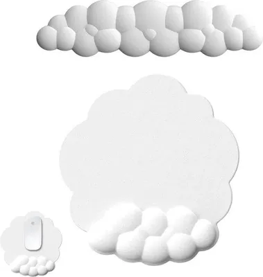 Produktbild von Ergonomische Mauspad-Set mit Antirutsch-Basis und Handballenstütze weiß