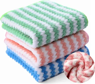 Produktbild von 3 Stück Mikrofaser Reinigungstücher, 30×30cm Ultra Saugfähig Putzlappen, Mehrzweck Mikrofasertücher Wiederverwendbar Putztücher für Küche Haushalt Auto Reinigung