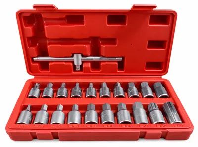Immagine prodotto di Set-kit chiavi bussole,tappo di scarico noci, attrezzi per auto e autocarri officina 21 pezzi Gebo Tools