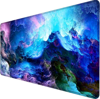 Obrázek produktu pro Herní podložka pod myš XXL 900x400mm Hvězdná mlhovina Barevné Voděodolné Protiskluzové
