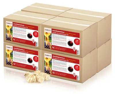 Produktbild von 8x Anzündwolle für Holzöfen und Grills