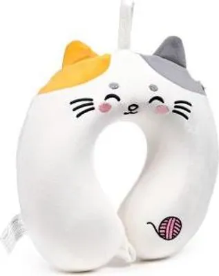 Produktbild von Relaxeazzz Lola die Katze Adoramals Plüsch Memory Foam Reisekissen