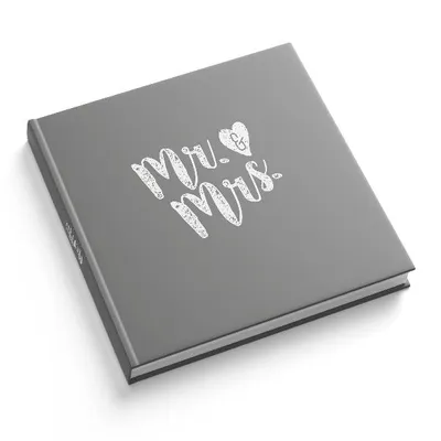 Produktbild von itenga Gästebuch Hochzeit "Mr. & Mrs." 120 Seiten grau 21,0 x 21,0 cm