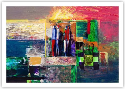 Produktbild von Poster - Poster ohne Rahmen - Abstraktion modern - 100x70 cm - Wand Bild - Wanddeko - Wandbilder - Kunstposter - Wandposter - Bilder - Kunstdruck - Wanddekoration - Wandbild - P2XAA100x70-3670