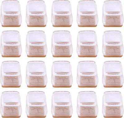 Produktbild von Stuhlbeinschoner 20 Stück, rechteckig, mit Filz, für Möbel