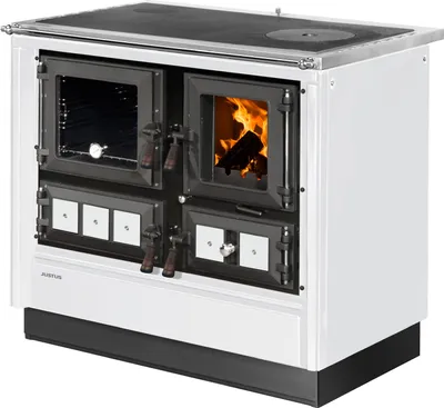 Produktbild von Justus Rustico-90 2.0 Küchenofen Stahl Weiß, Backfach links