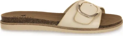 Produktbild von Mustang Damen Pantolette Schnalle Korkoptik 1392-707, Größe:40 EU, Farbe:Beige
